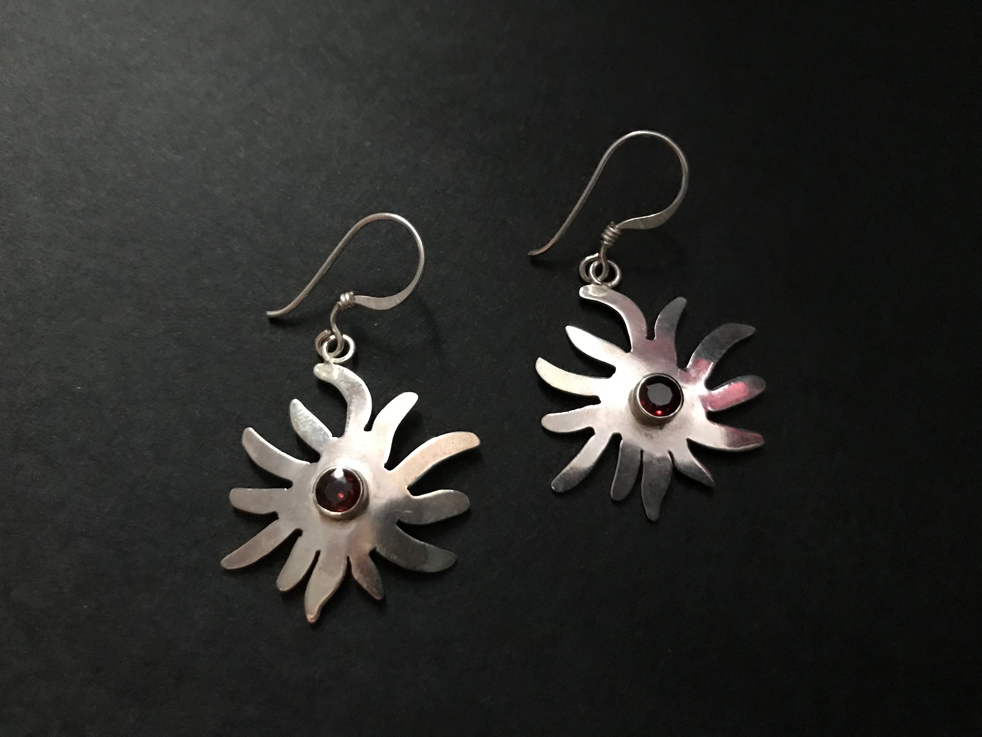 Handmade Star Amethyst/ Citrine/ Garnet Earring - Konmay London