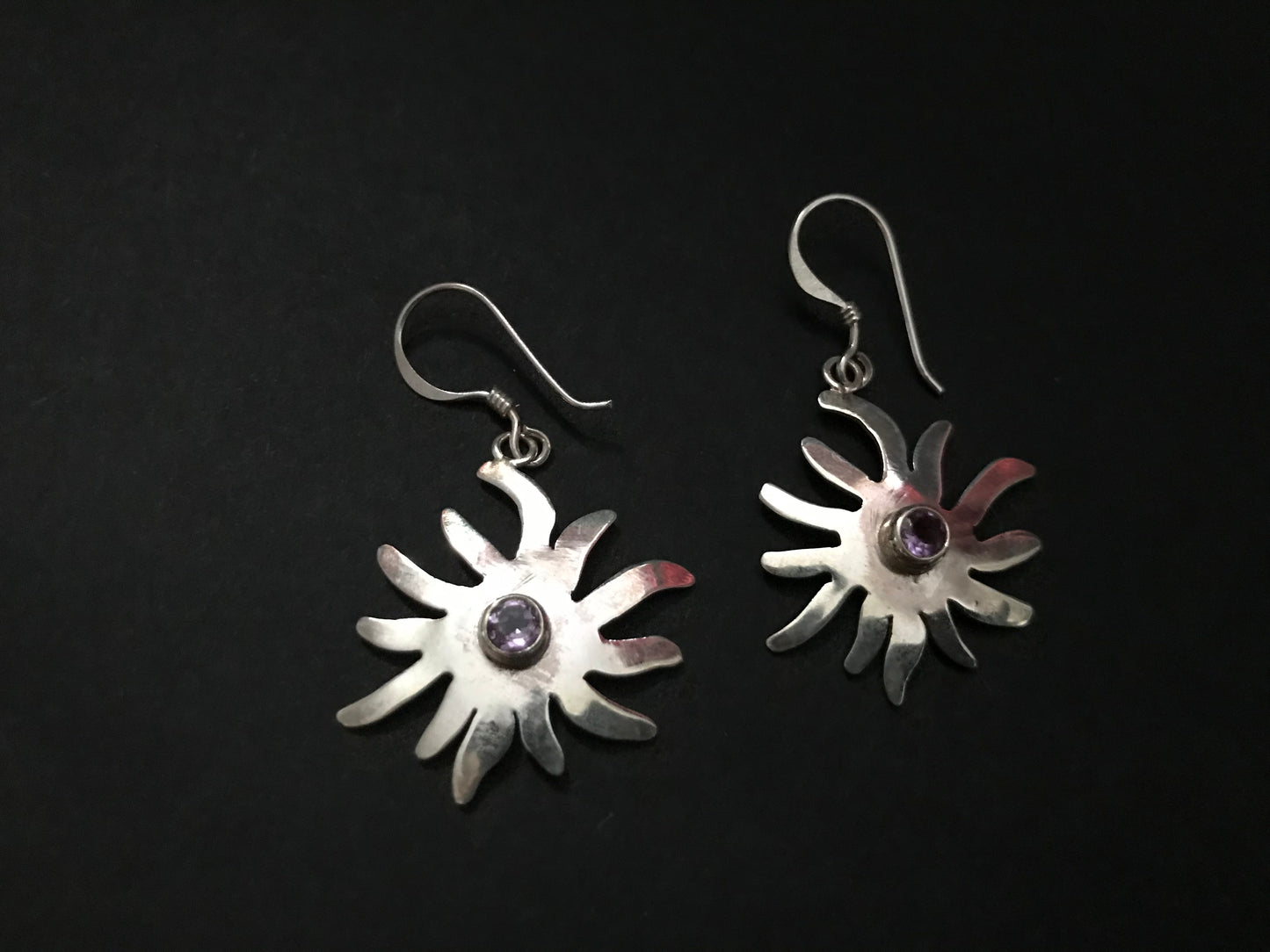 Handmade Star Amethyst/ Citrine/ Garnet Earring - Konmay London