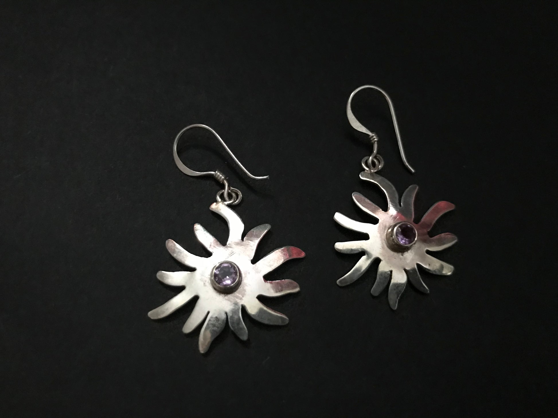 Handmade Star Amethyst/ Citrine/ Garnet Earring - Konmay London