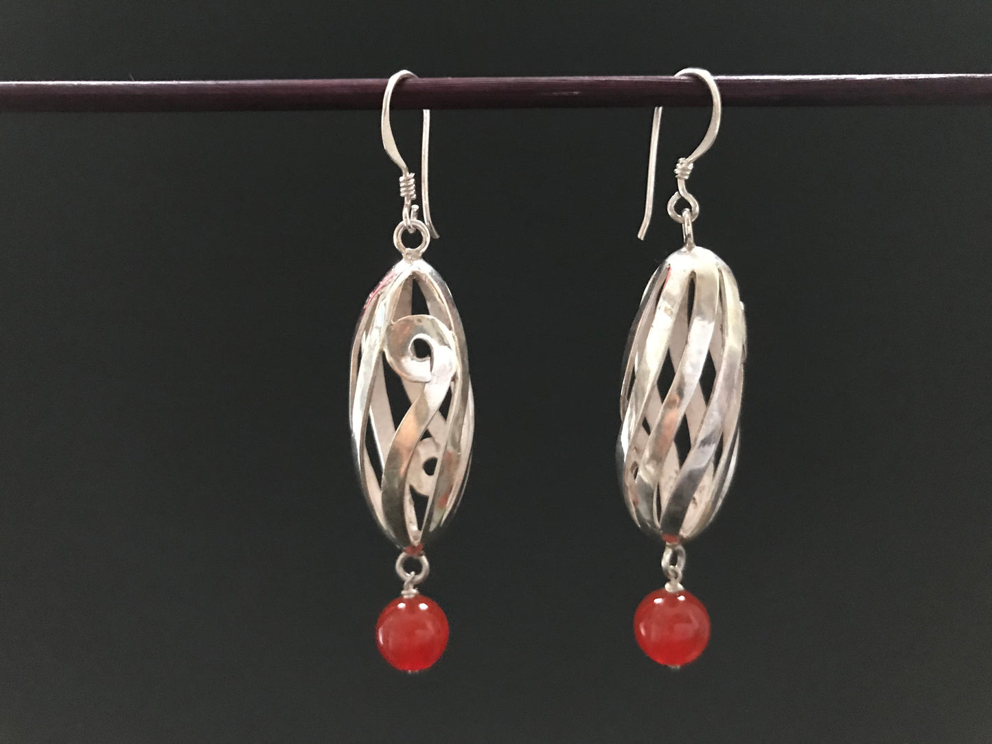 Handmade Spiral Hollow Tube Earrings - Konmay London