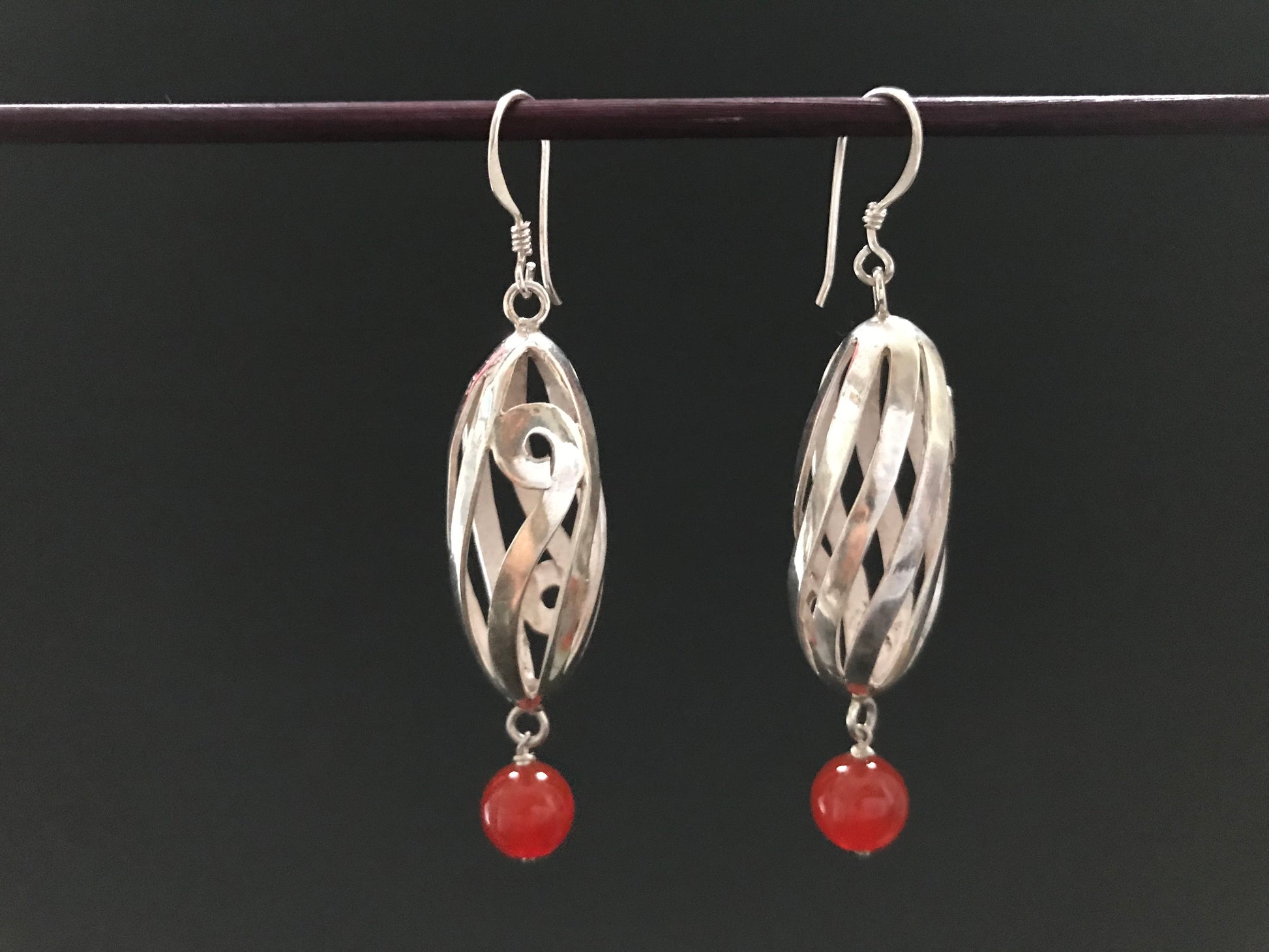 Handmade Spiral Hollow Tube Earrings - Konmay London