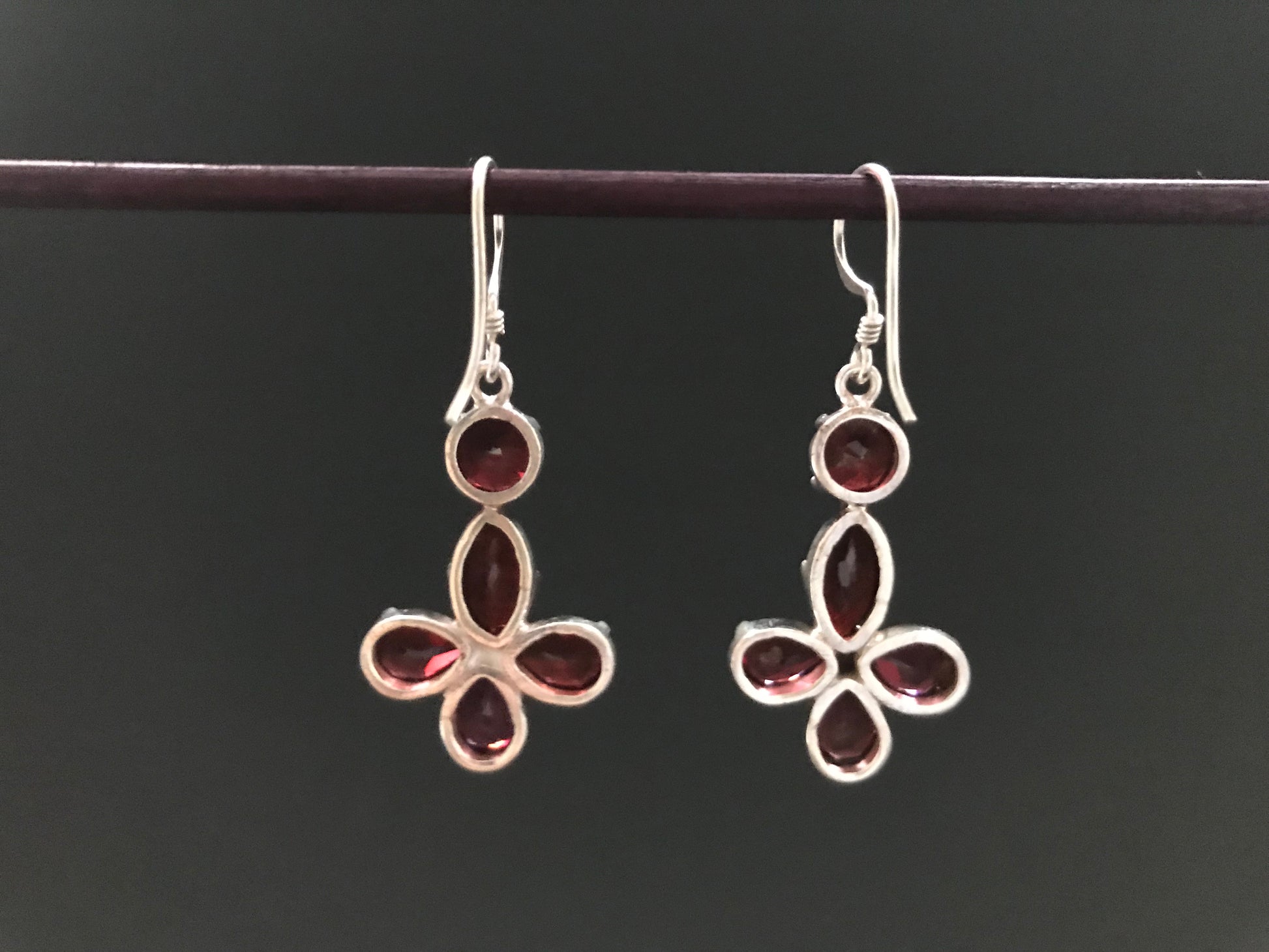Handmade Amethyst & Peridot/ Citrine/ Garnet Earrings - Konmay London