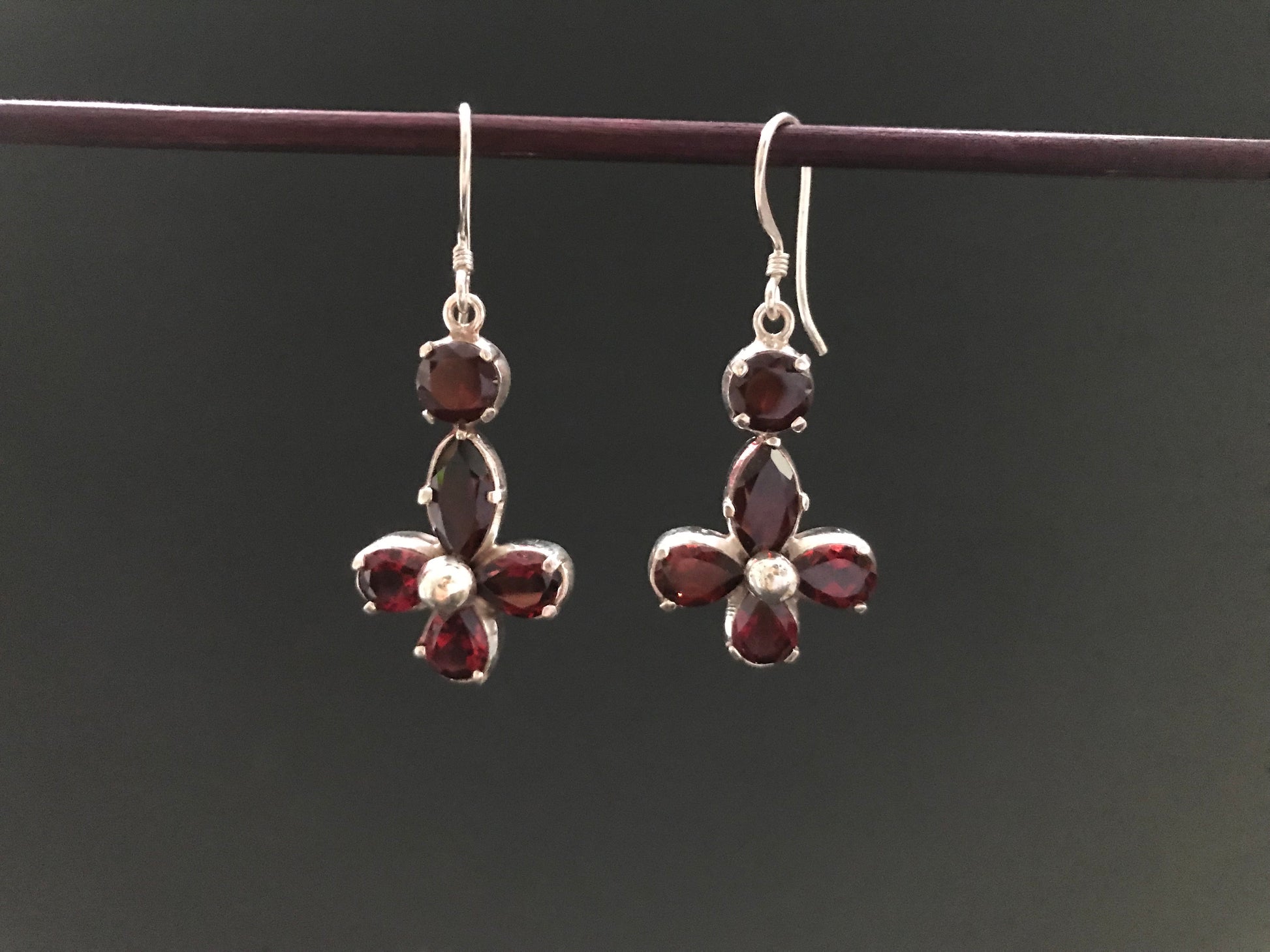 Handmade Amethyst & Peridot/ Citrine/ Garnet Earrings - Konmay London
