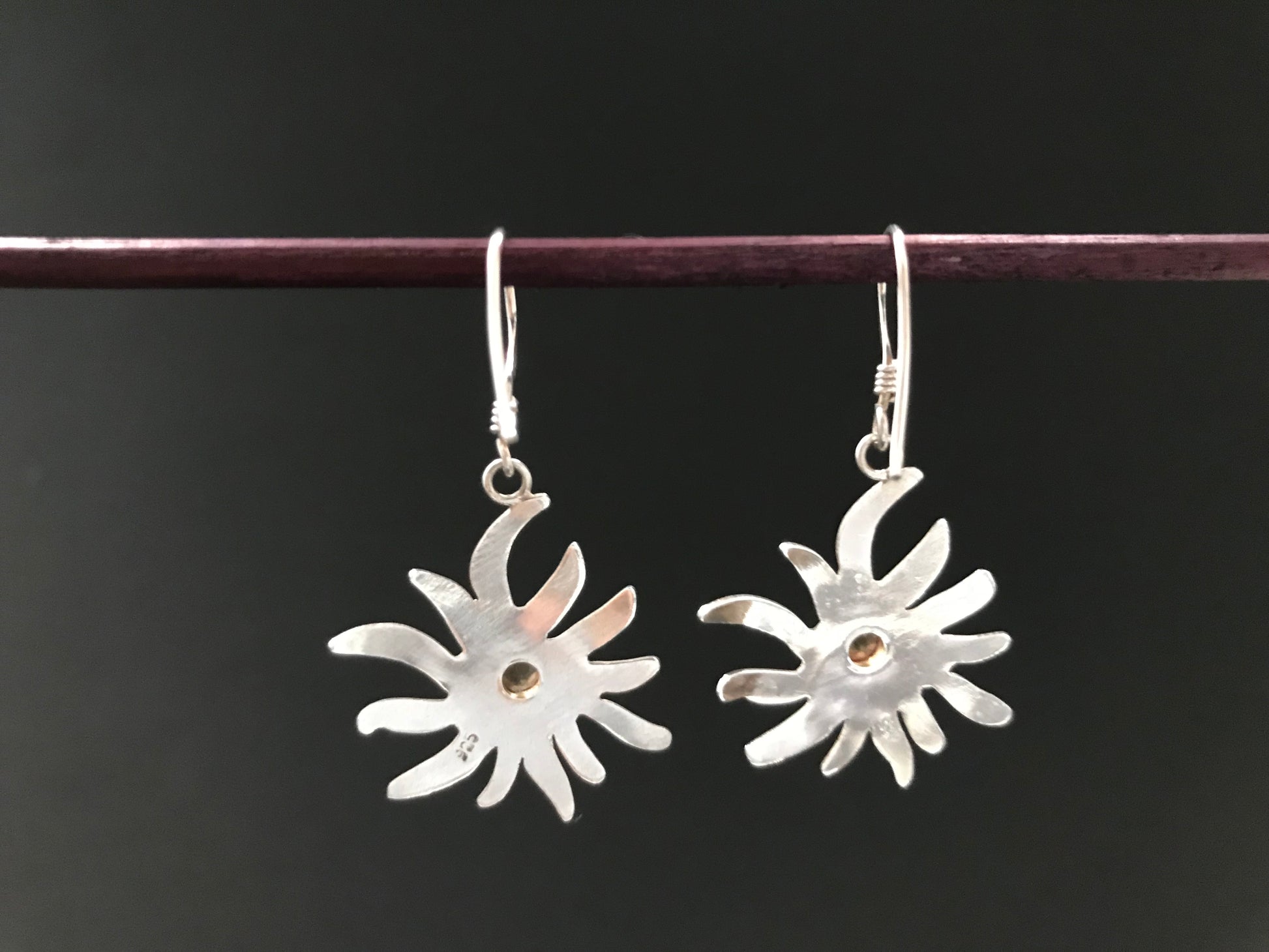 Handmade Star Amethyst/ Citrine/ Garnet Earring - Konmay London