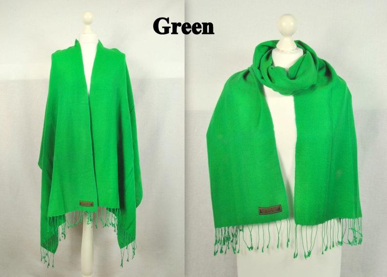 Handmade Personalised Initials 70/30 % Cashmere & Silk Pashmina Scarf - Konmay London