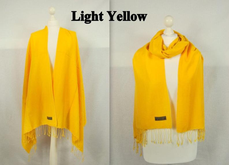 Handmade Personalised Initials 70/30 % Cashmere & Silk Pashmina Scarf - Konmay London