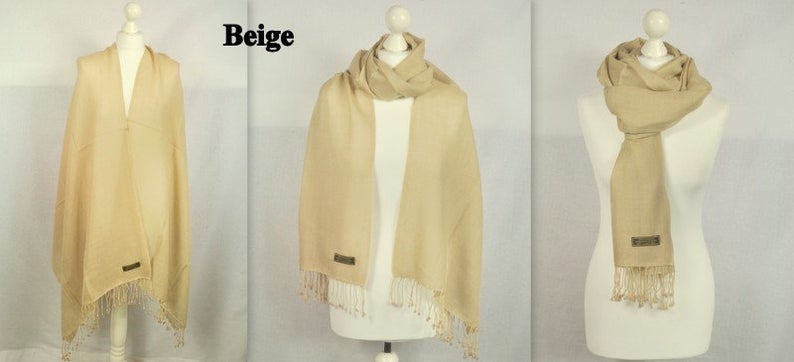 Handmade Personalised Initials 100% Cashmere Scarf - Konmay London