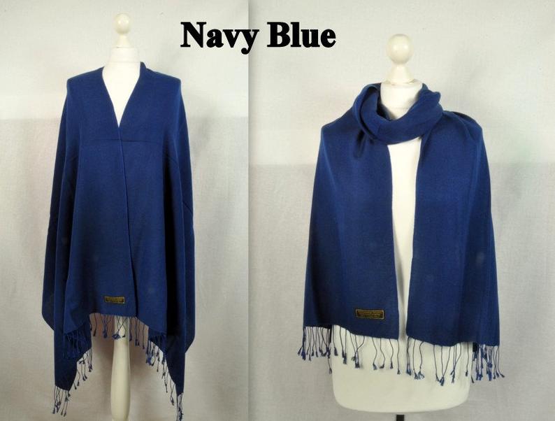 Handmade Personalised Initials 70/30 % Cashmere & Silk Pashmina Scarf - Konmay London