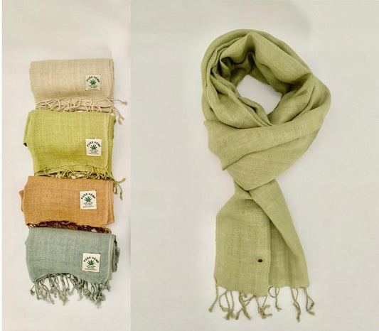 Handmade Personalised Initials Hemp Fibre Scarf - Konmay London