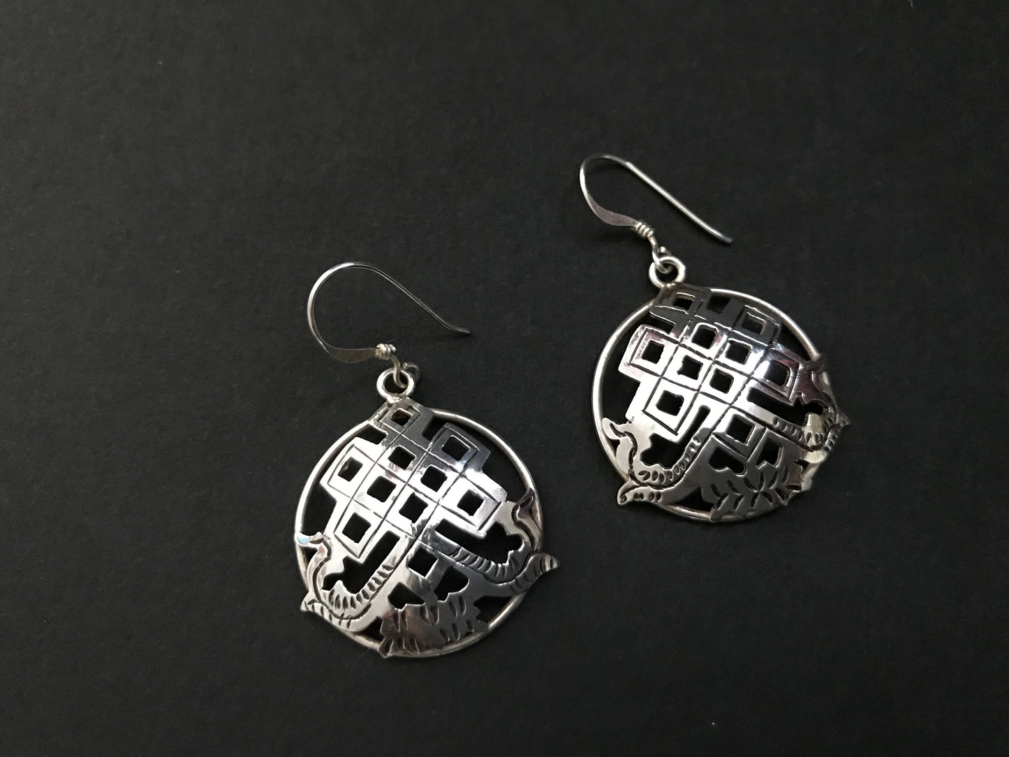 Handmade Endless Knot Silver Earrings - Konmay London