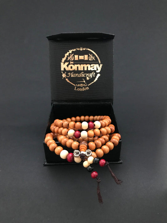 Handmade Wooden Dorje Mala - Konmay London