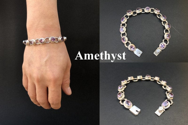 Handmade Bamboo Designed Silver Bracelets - Konmay London