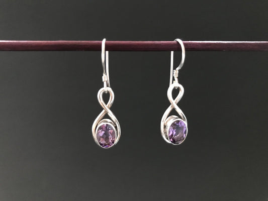 Handmade Eye Design Amethyst Earrings - Konmay London