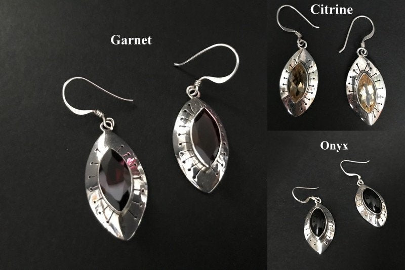 Handmade Eye Designed Silver Earrings - Konmay London