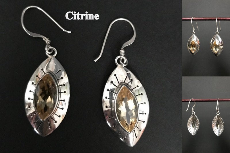 Handmade Eye Designed Silver Earrings - Konmay London