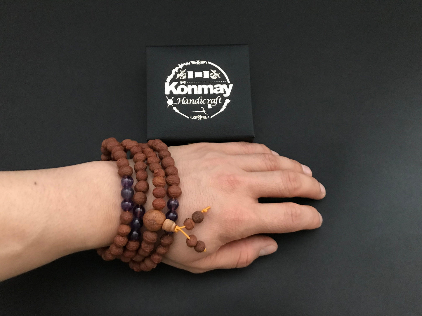 Bodhi Raktu Seeds Amethyst Mala - Konmay London