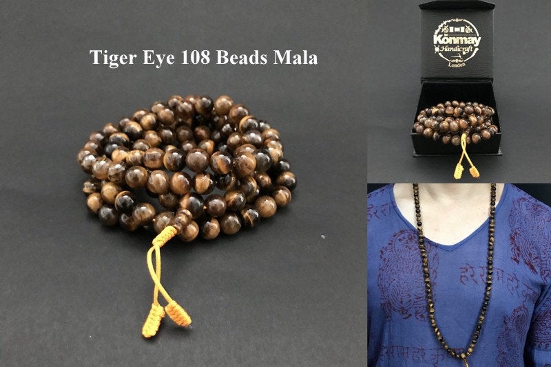 Handmade Tiger Eye Mala - Konmay London