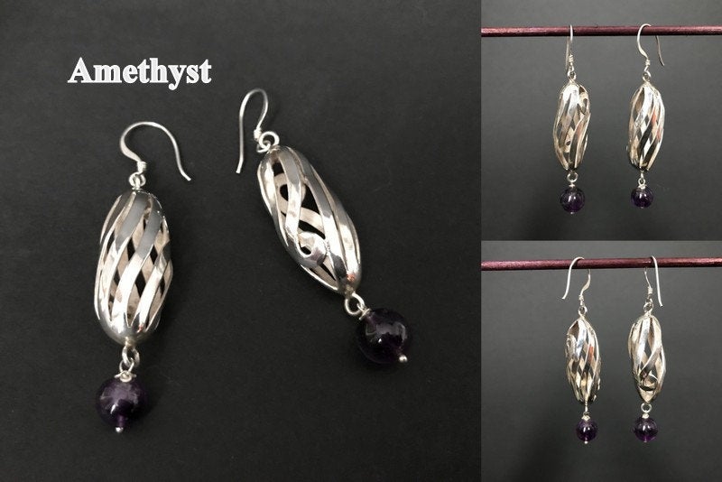 Handmade Spiral Hollow Tube Earrings - Konmay London