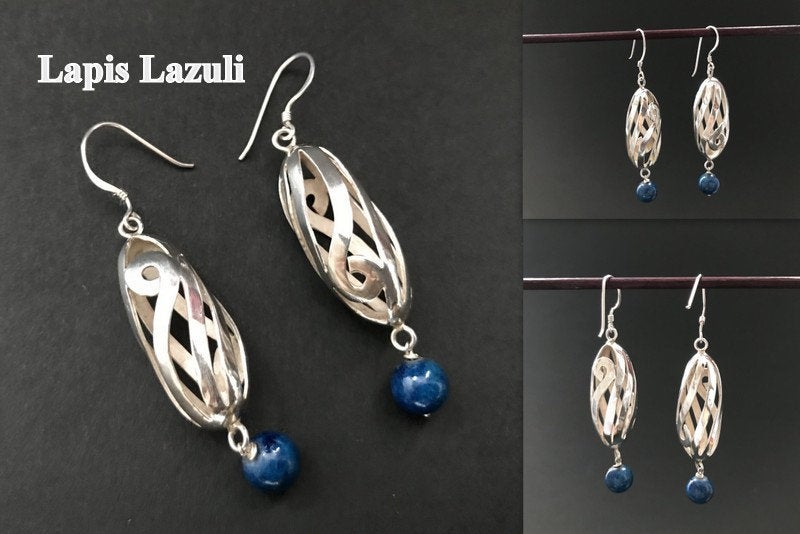 Handmade Spiral Hollow Tube Earrings - Konmay London