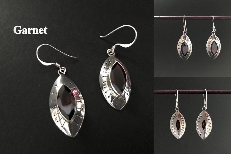 Handmade Eye Designed Silver Earrings - Konmay London