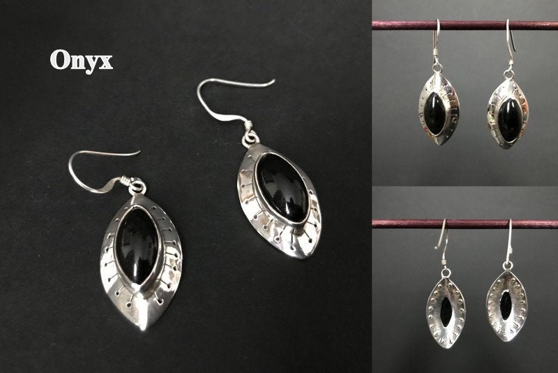 Handmade Eye Designed Silver Earrings - Konmay London