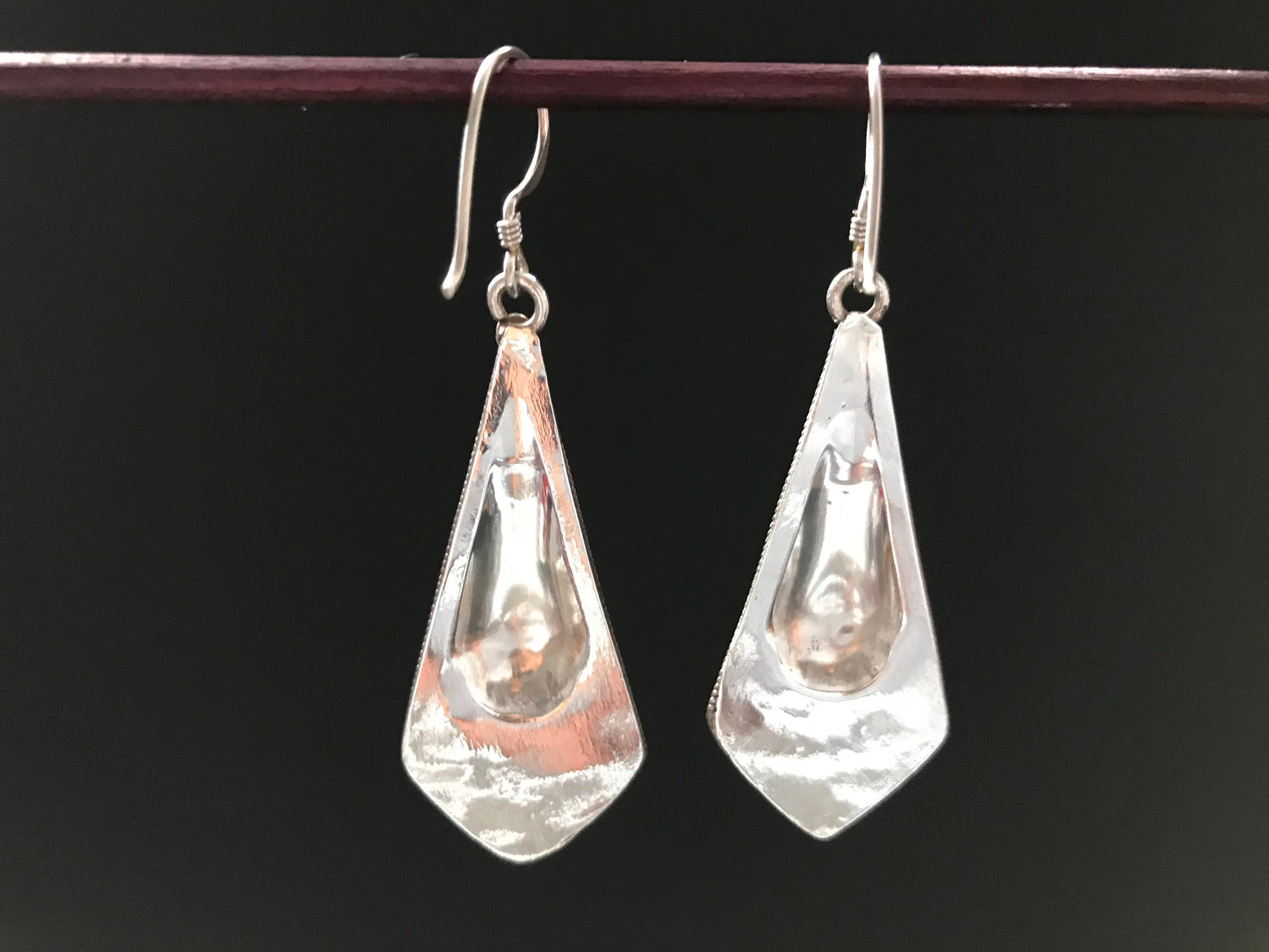 Handmade Floral Filigree Silver Earrings - Konmay London