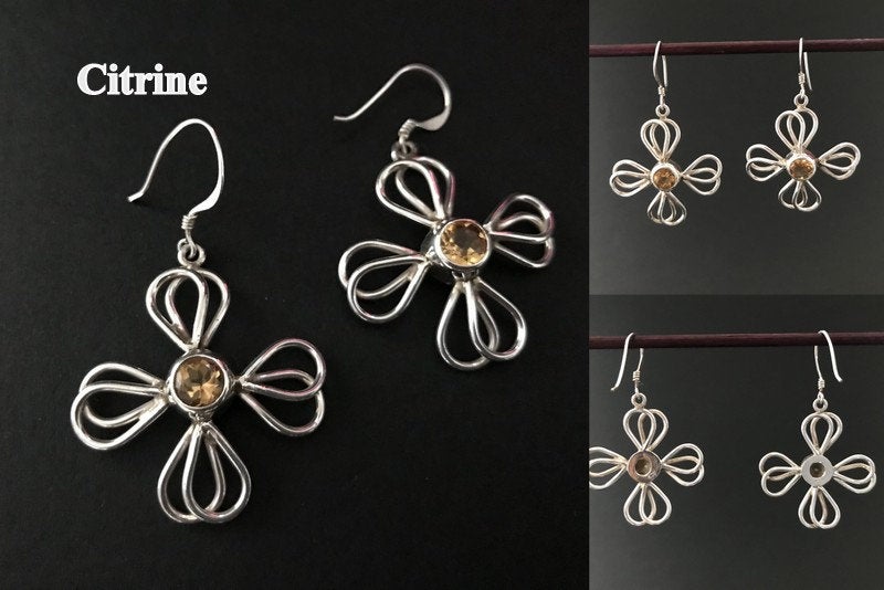 Handmade Tar Flower Earrings - Konmay London