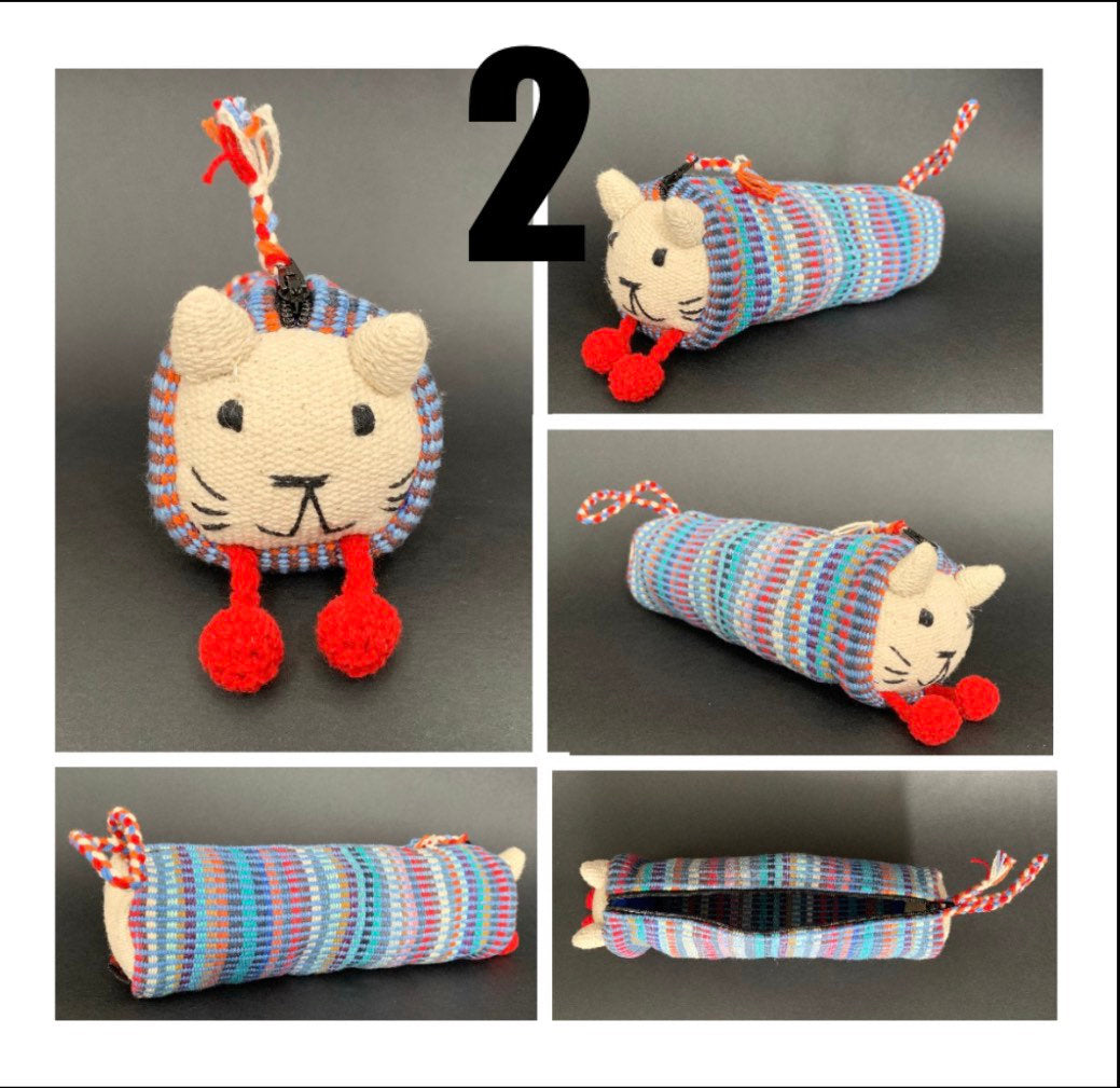 Handmade Cat Pencil Case - Konmay London