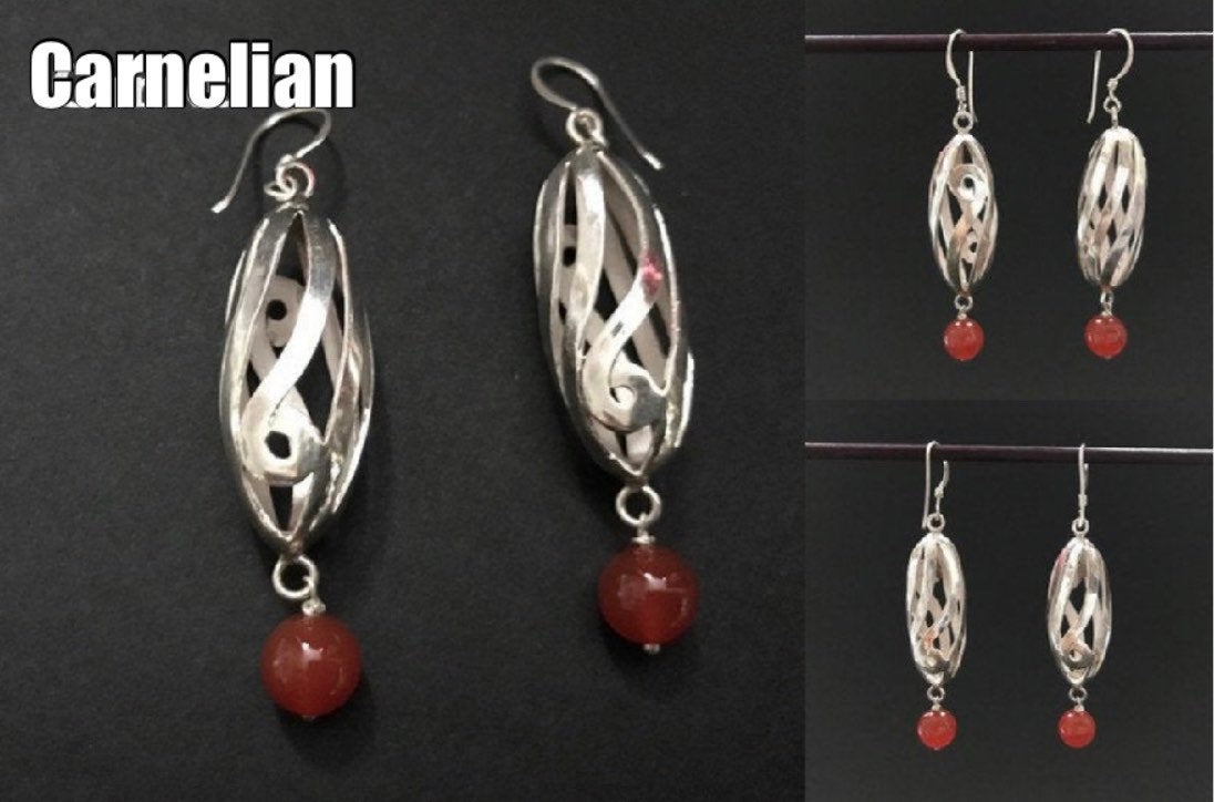 Handmade Spiral Hollow Tube Earrings - Konmay London