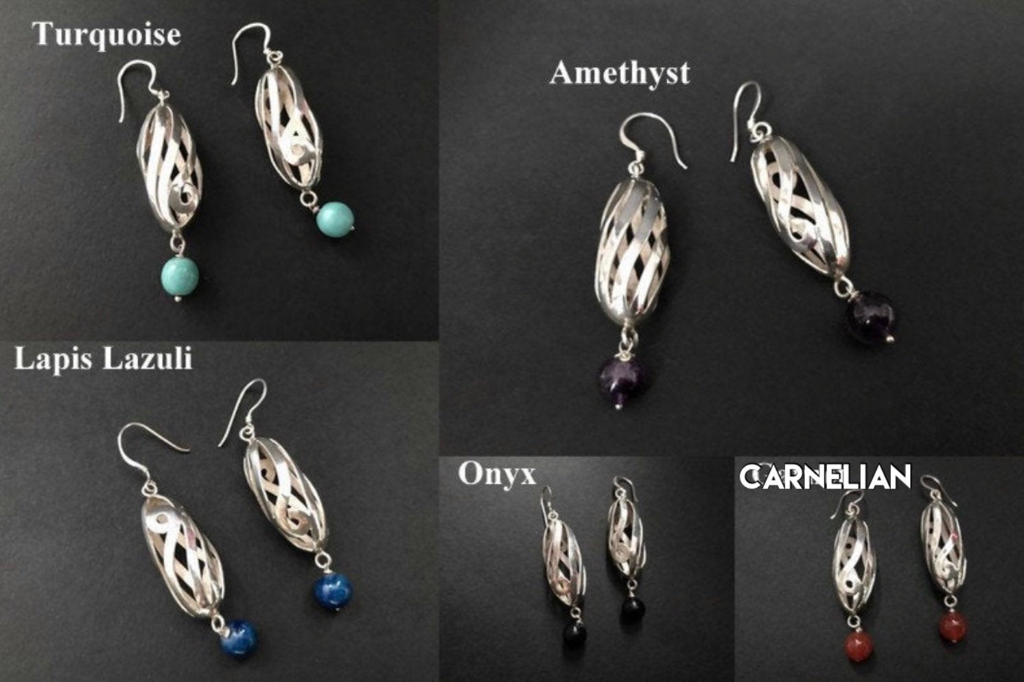 Handmade Spiral Hollow Tube Earrings - Konmay London