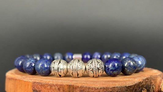 LapisLazuli Hematite Mens Bracelets - Konmay London
