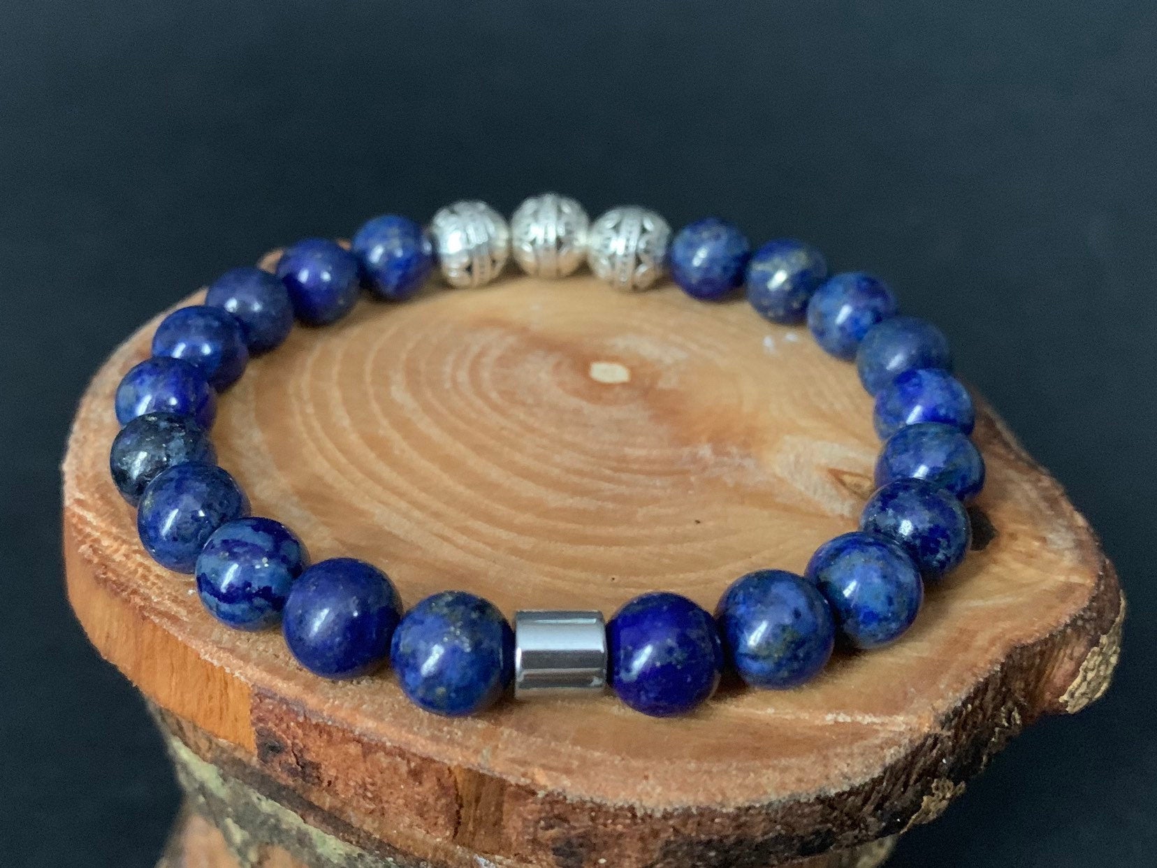 LapisLazuli Hematite Mens Bracelets - Konmay London