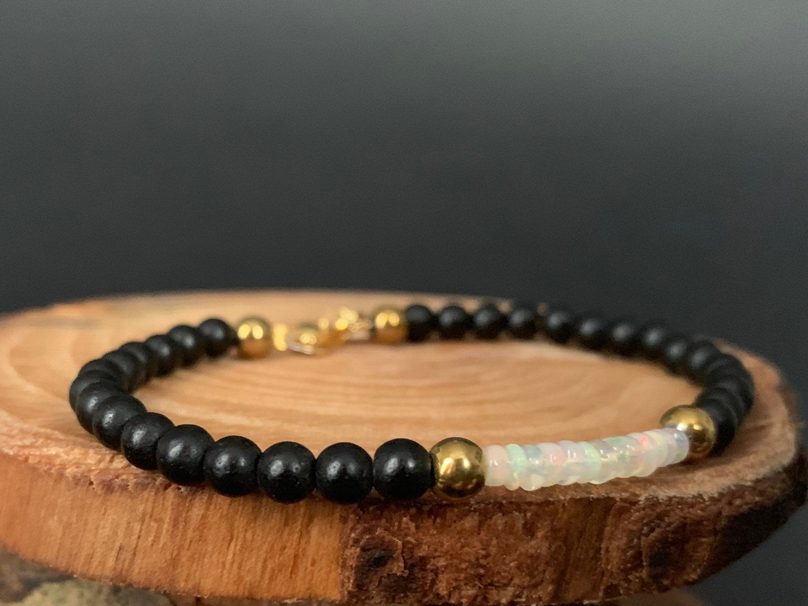Opal Onyx Hematite Womens Bracelets - Konmay London