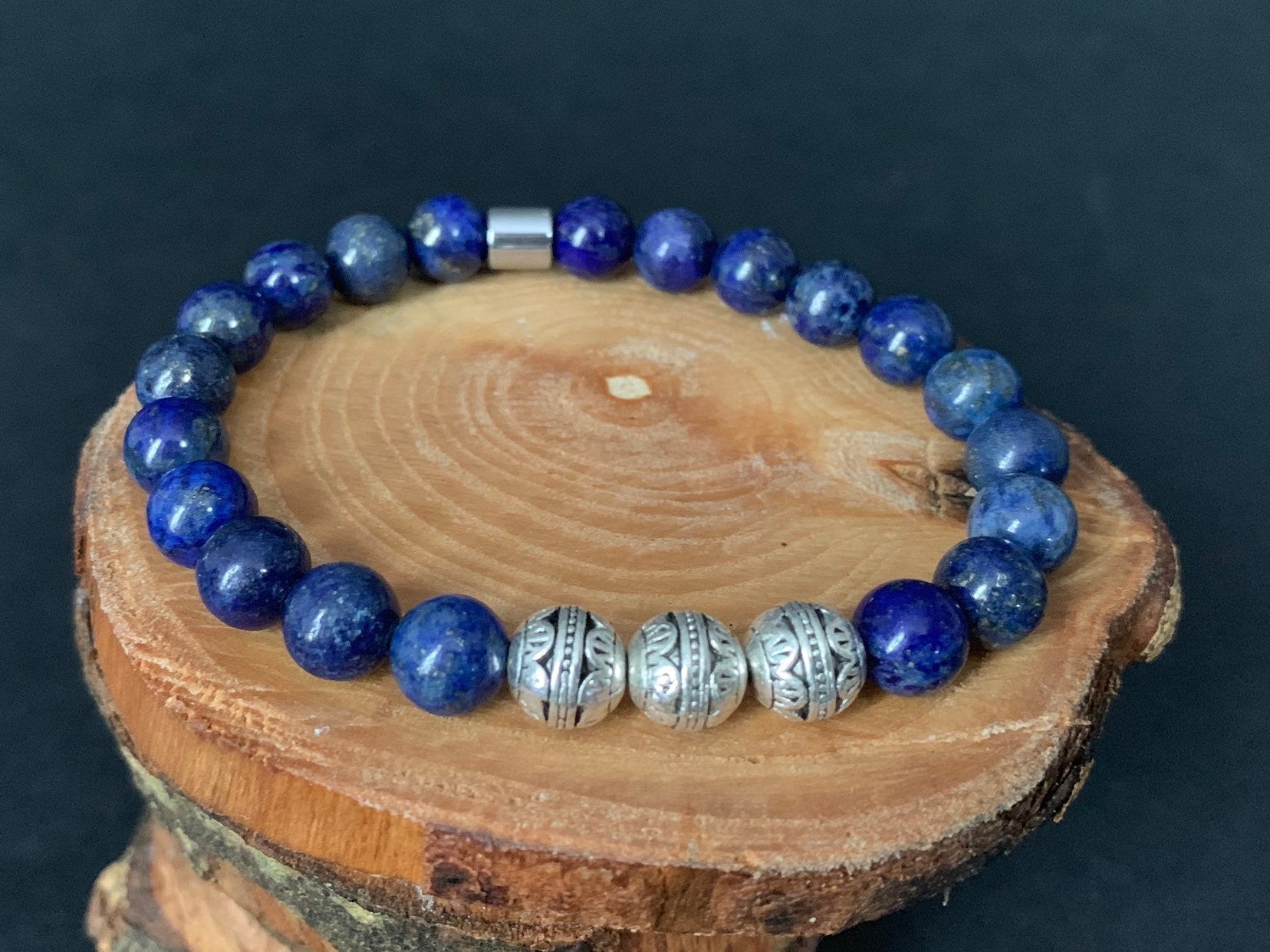LapisLazuli Hematite Mens Bracelets - Konmay London
