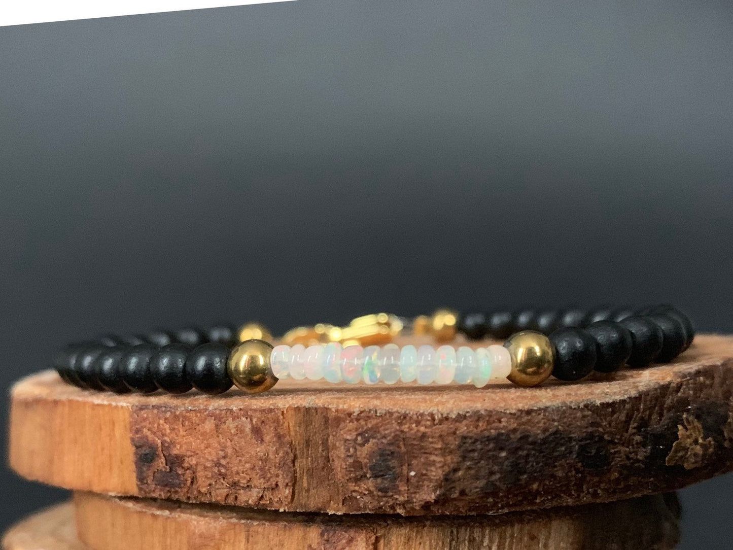Opal Onyx Hematite Womens Bracelets - Konmay London