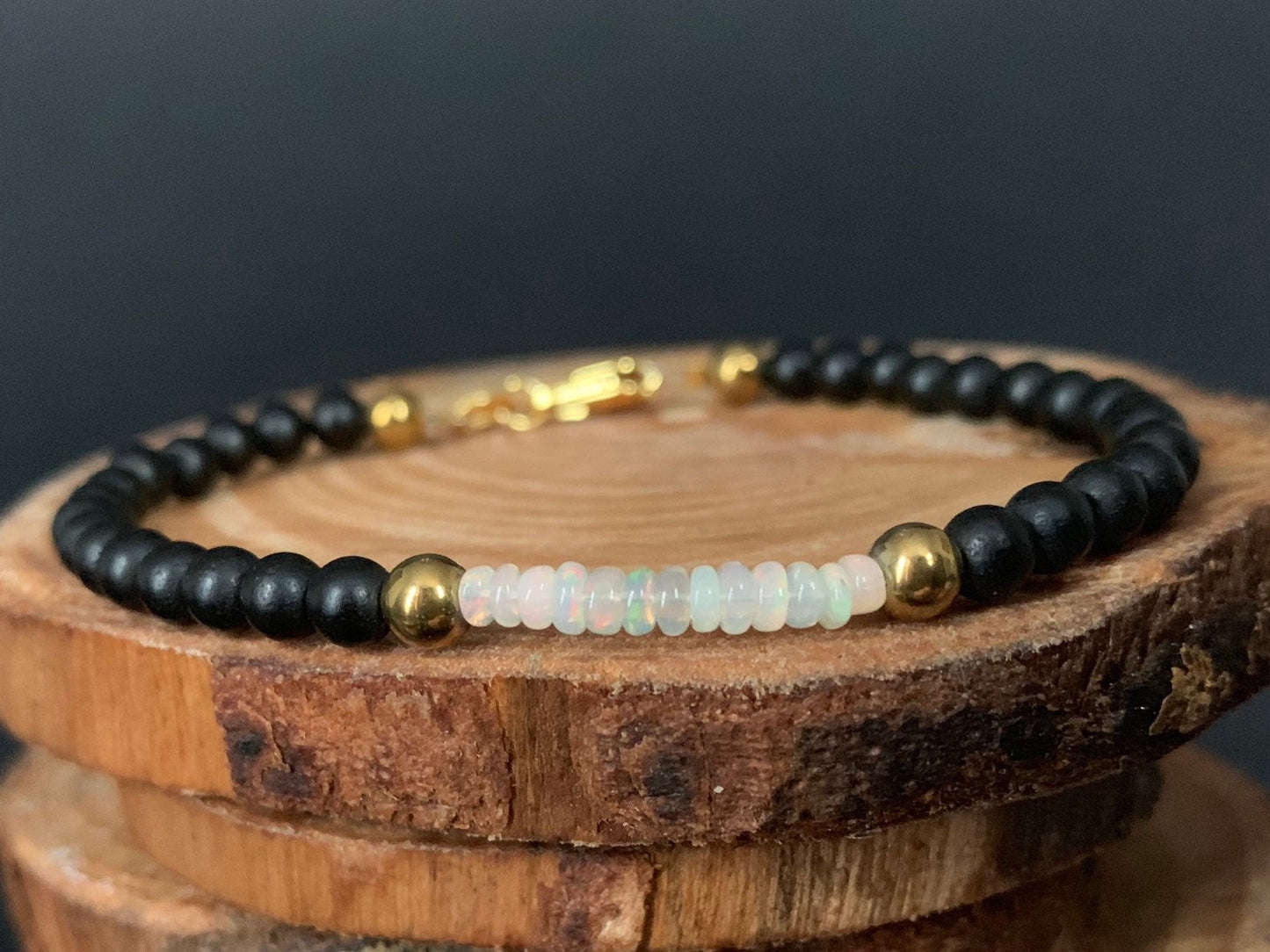 Opal Onyx Hematite Womens Bracelets - Konmay London