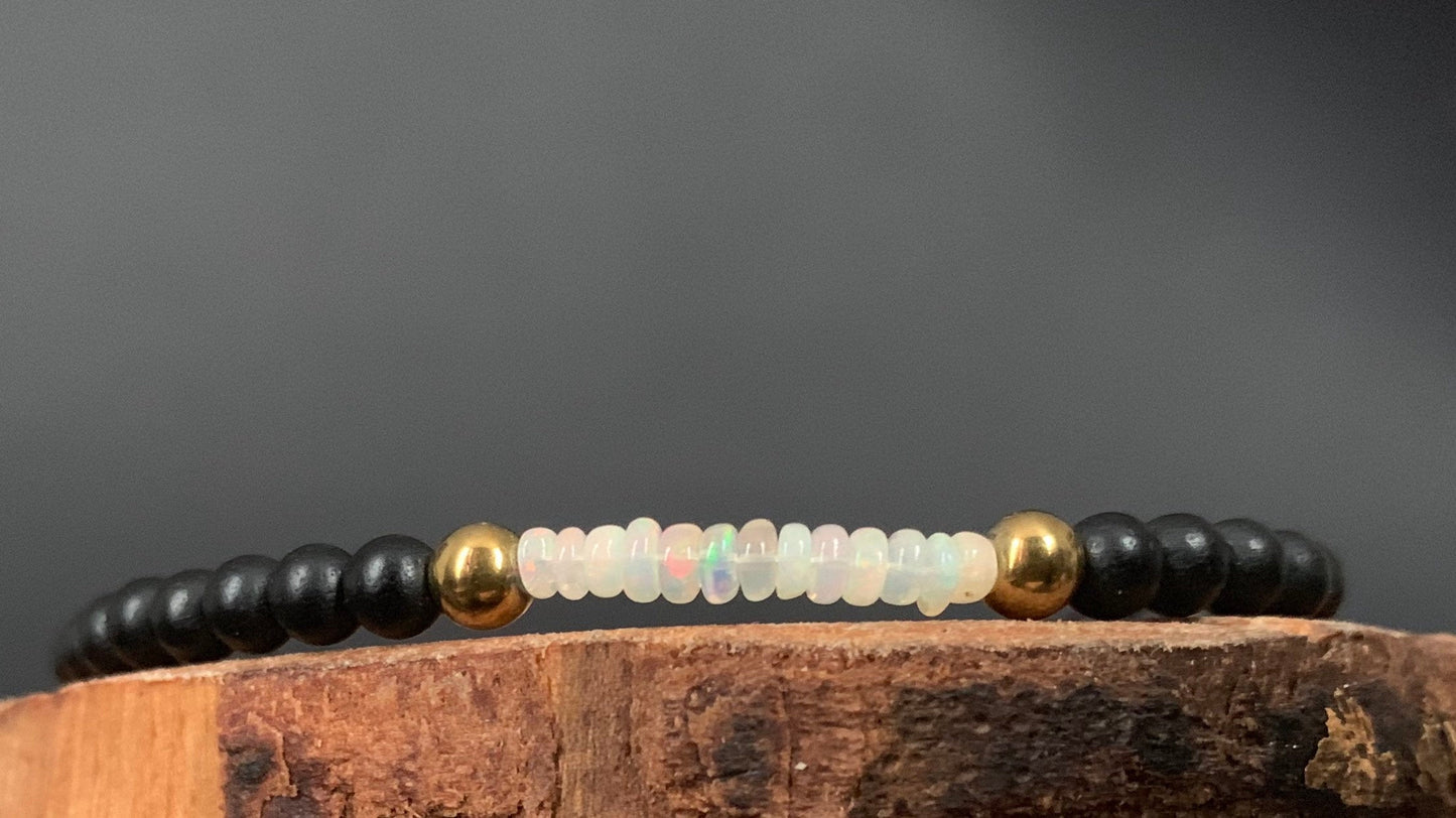 Opal Onyx Hematite Womens Bracelets - Konmay London