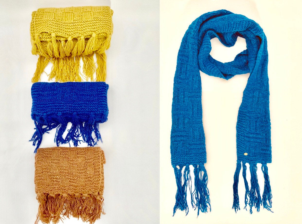Handmade Personalised Initials Banana Fibre Scarf - Konmay London