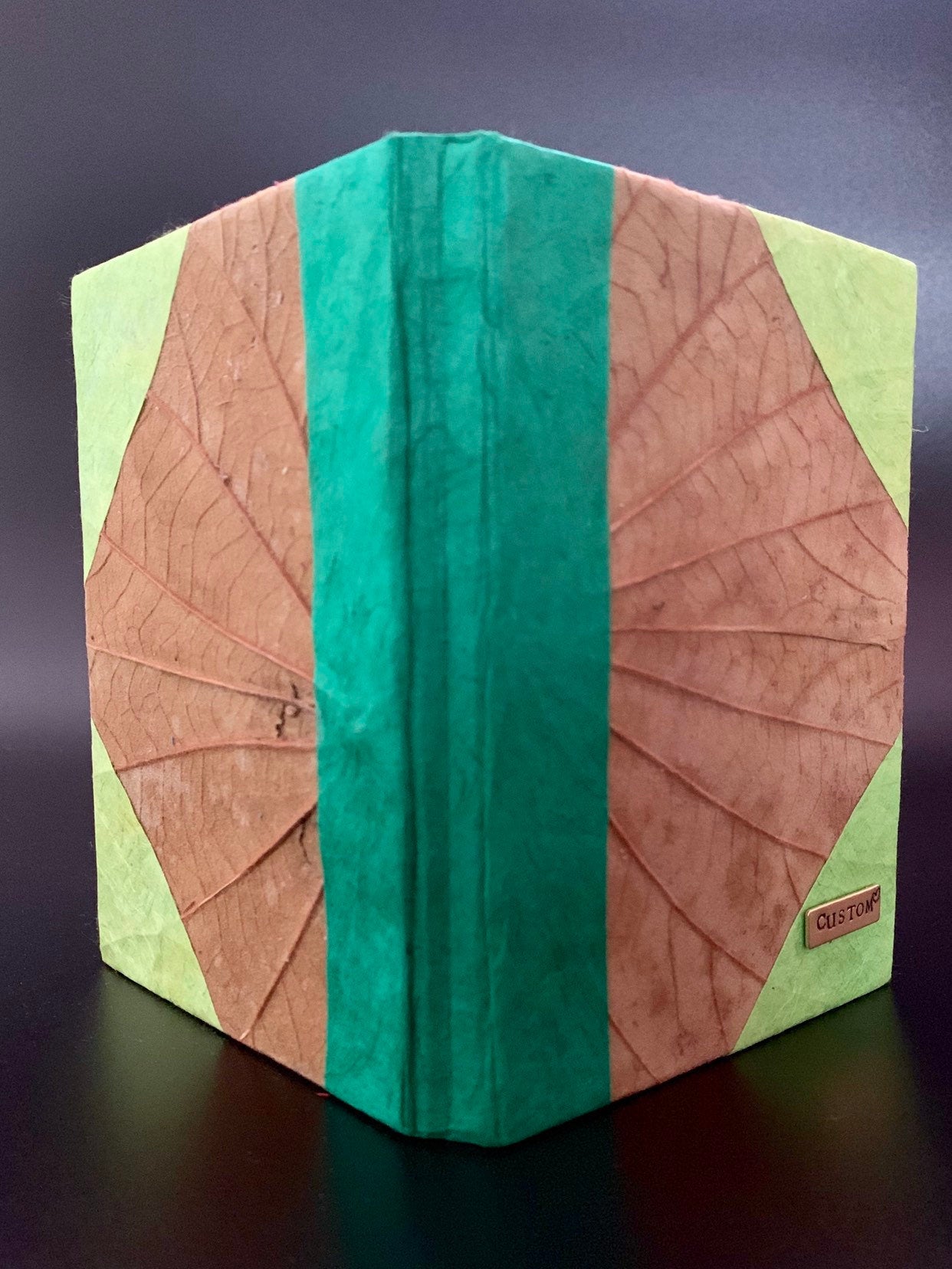 Personalised Natural Dry Leaf Journal / Notebook - Konmay London