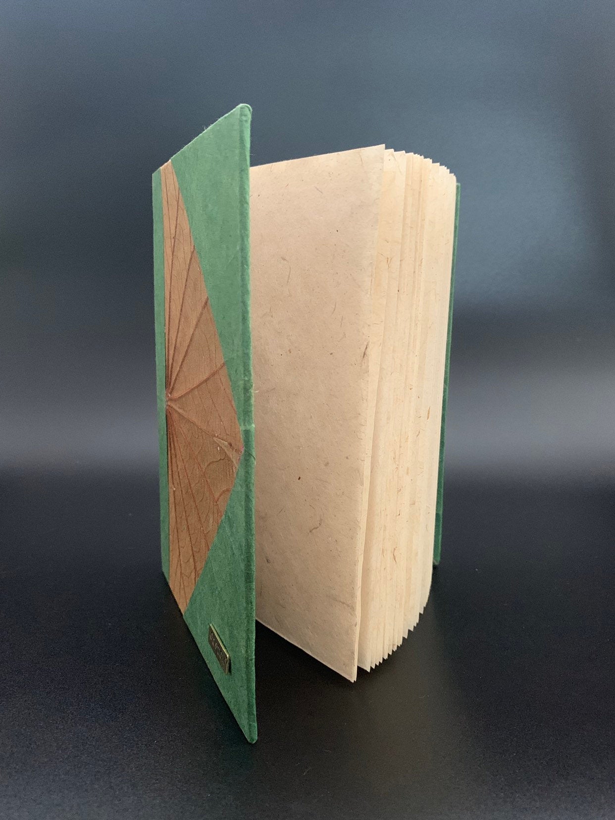 Personalised Natural Dry Leaf Cover Journal / Notebook - Konmay London