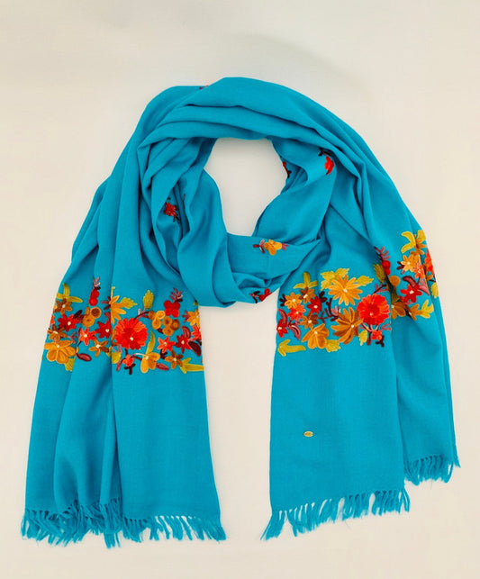 Handmade Personalised Initials Embroidery Scarf - Konmay London