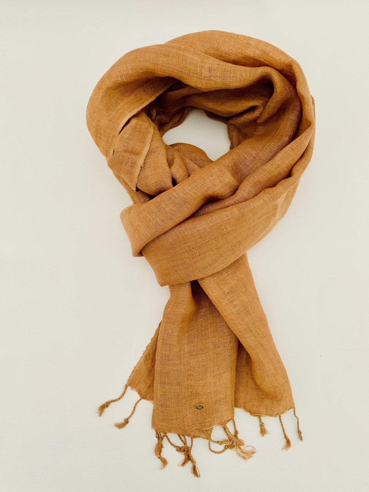Handmade Personalised Initials Hemp Fibre Scarf - Konmay London