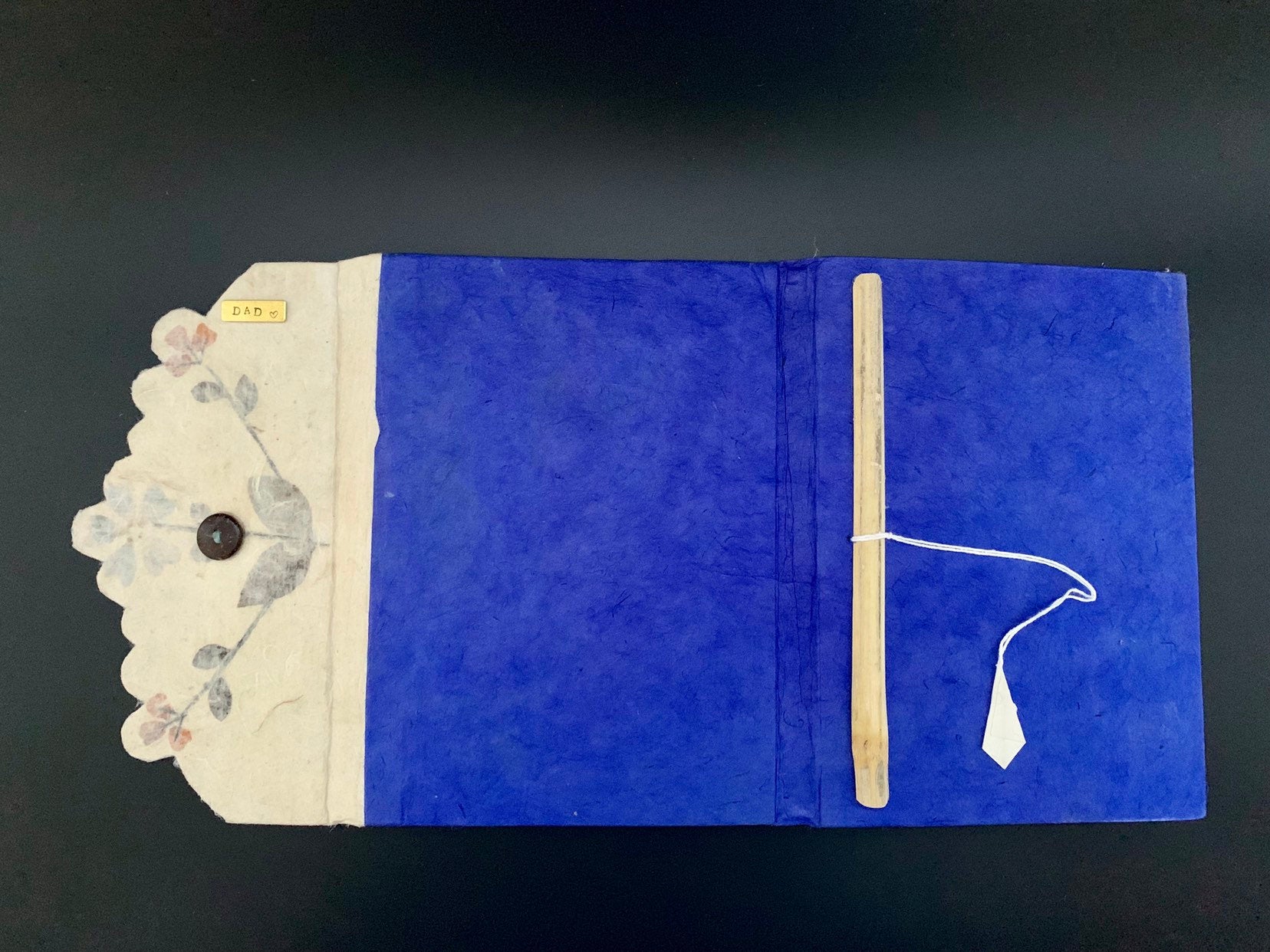 Personalised Dried Leaf Thread Lock Journal / Notebook - Konmay London