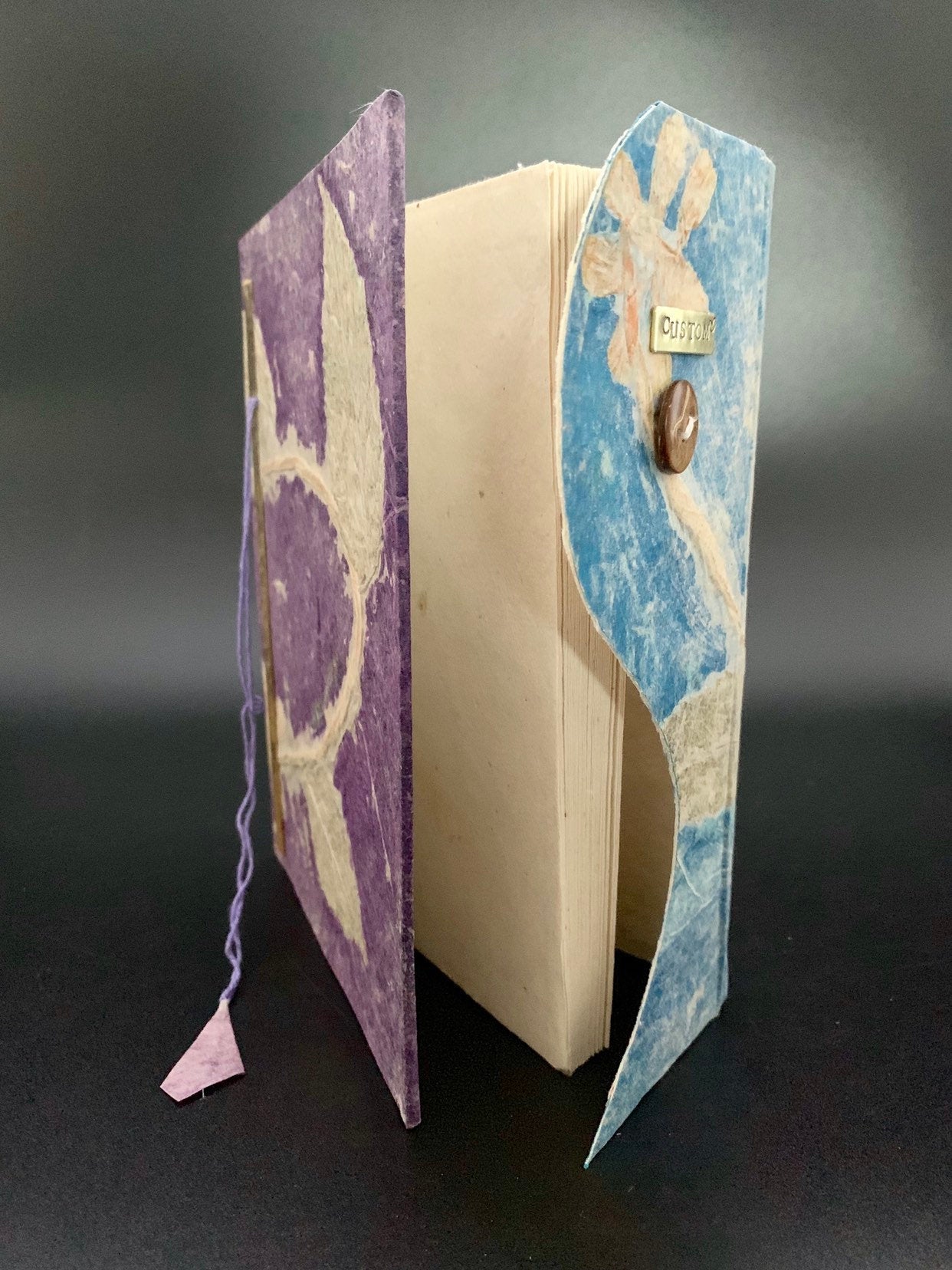 Personalised Natural Dry Leaf Journal / Notebook - Konmay London
