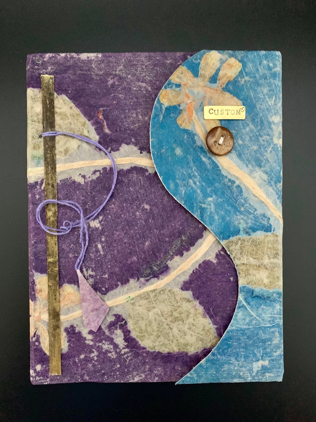 Personalised Natural Dry Leaf Journal / Notebook - Konmay London