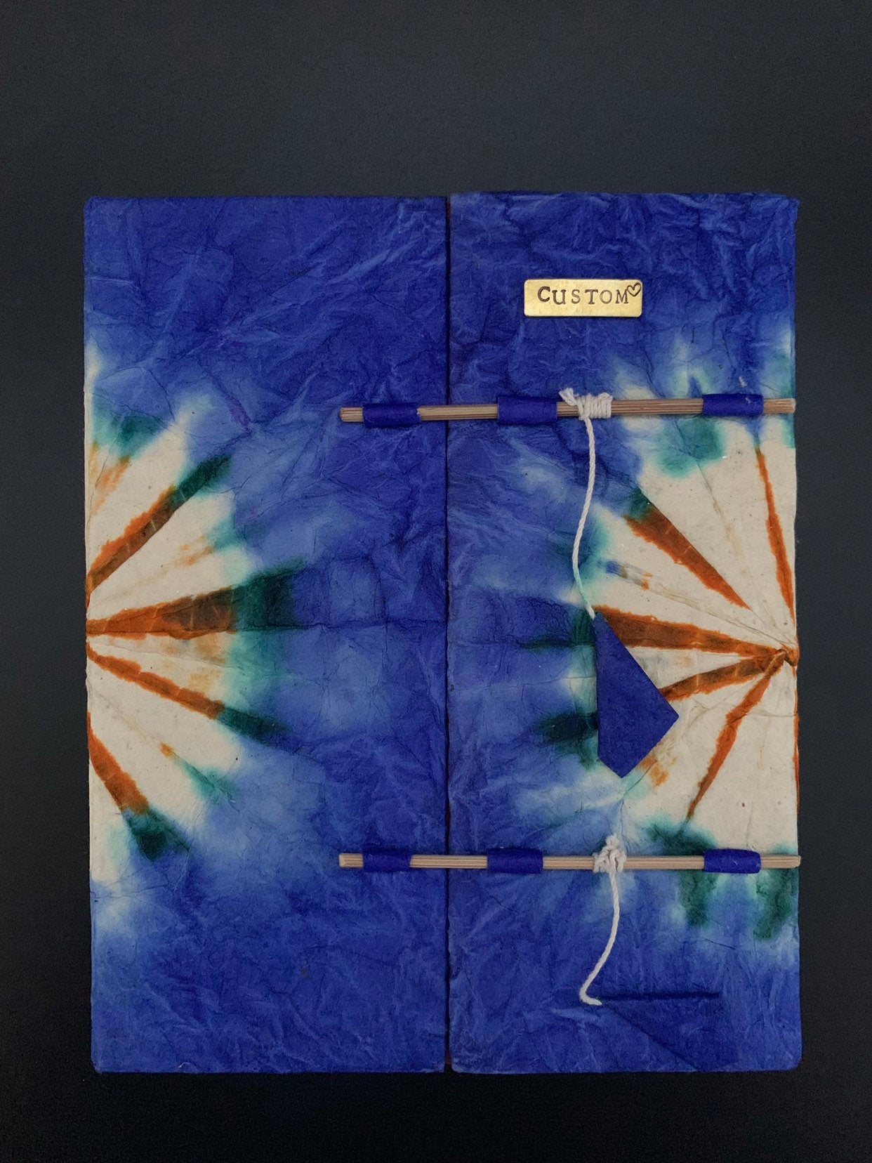 Personalised Tie Dye Slide Lock Journal / Notebook - Konmay London