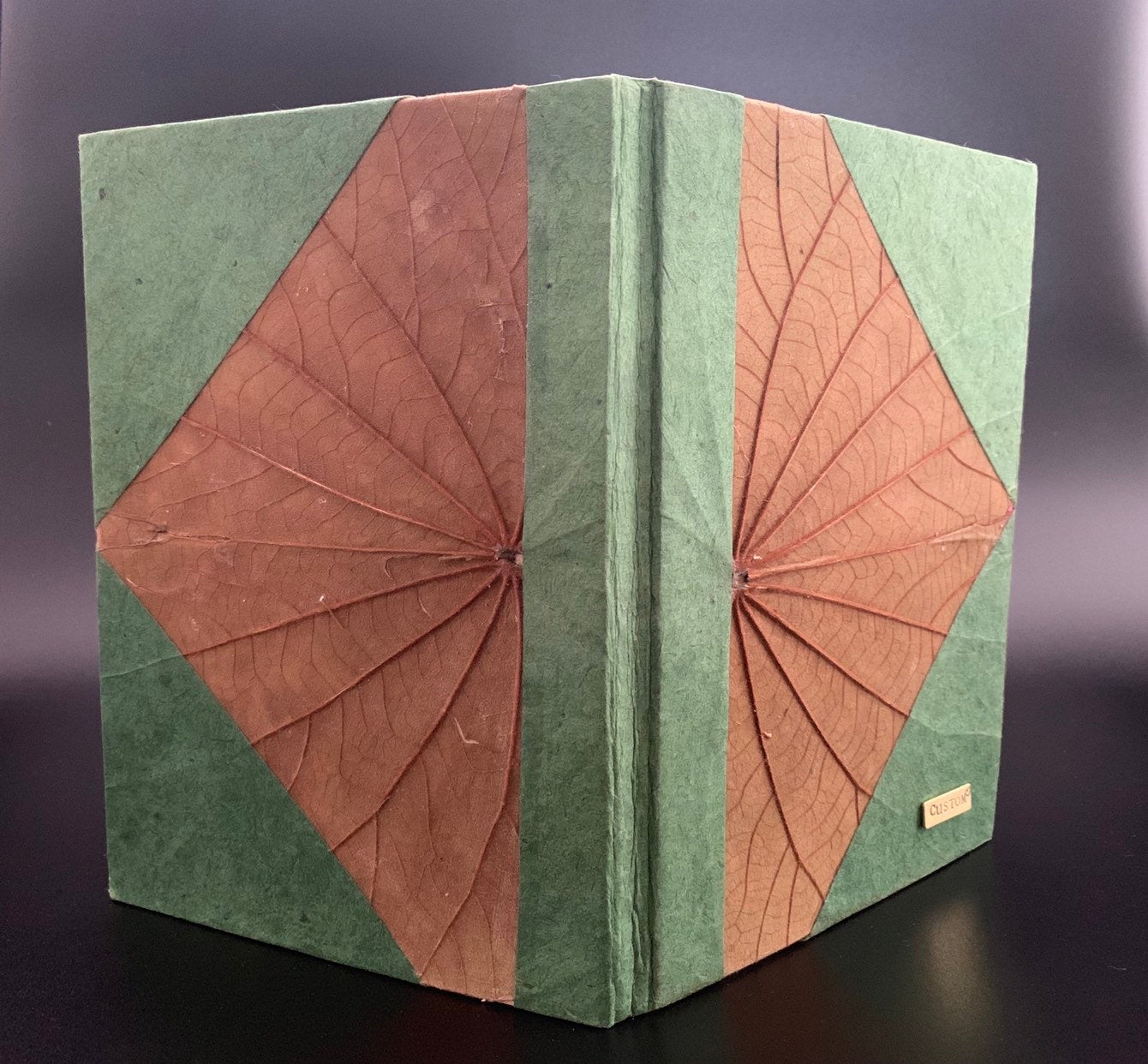 Personalised Natural Dry Leaf Cover Journal / Notebook - Konmay London