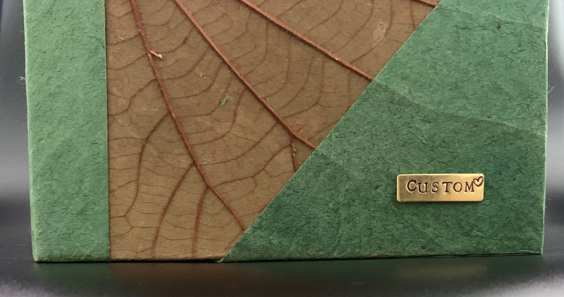 Personalised Natural Dry Leaf Cover Journal / Notebook - Konmay London