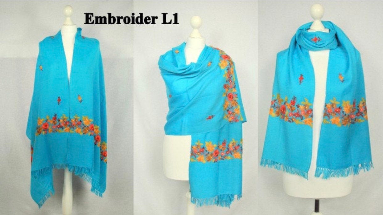 Handmade Personalised Initials Embroidery Scarf - Konmay London