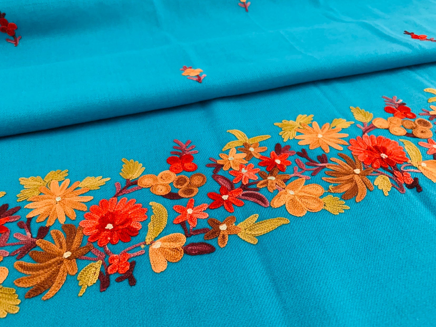 Handmade Personalised Initials Embroidery Scarf - Konmay London